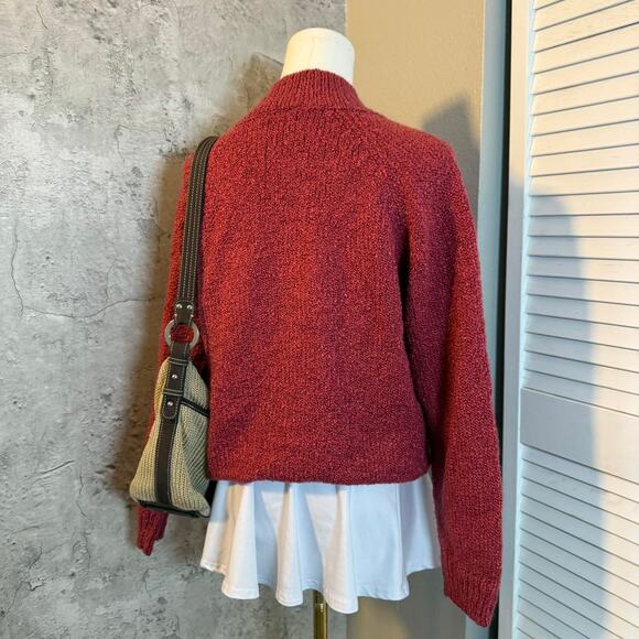 Red Sweater with Pearl Buttons - Picture 7 of 8